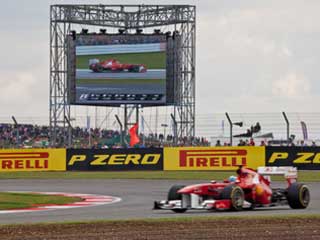 LED screens at the Formula-1 track