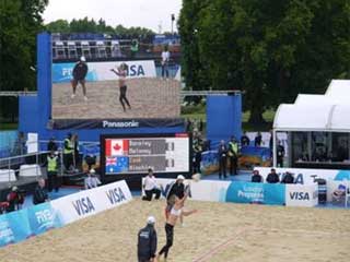 Pantalla de LEDs en las competiciones del voleibol de Londres