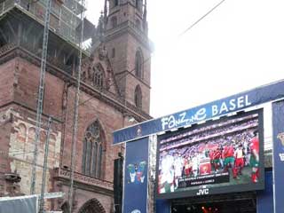 Pantalla LED en Munsterplatz Fanzone - Euro 2008 (Basilea)