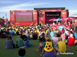 FIFA 2010 oficial Fan Fest con la pantalla LED (Suráfrica)