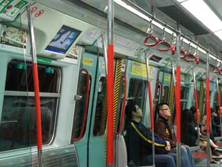 Advertising LCD panel in Beijing metro