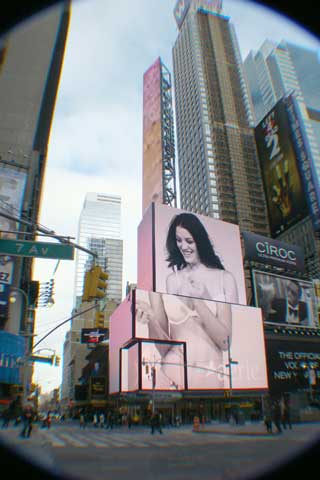 Advertising LED screen in New York Times Square