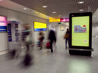 Portrait advertising LCD screen