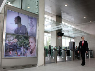 Video wall del LCD en Londres