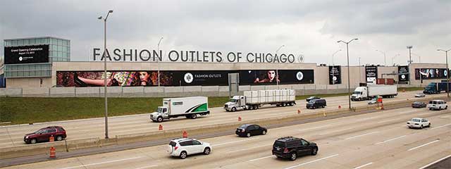 Écrans LED de vidéo pour de Fashion Outlets à Chicago