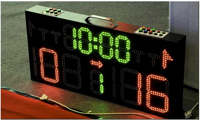 Small LED scoreboard for different team games