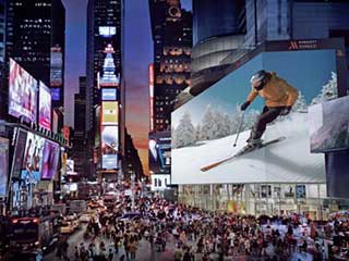 Werbung digitale Plakatwand der Welt größter am Times Square