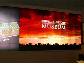 Video wall in the Museum of Church History in Salt-Lake-City (USA)