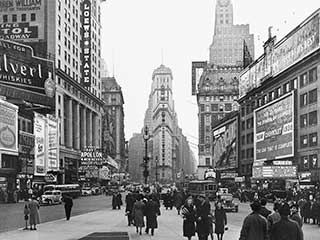 Times Square в январе 1938 года