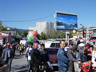 Светодиодный экран для массового оповещения в Севастополе