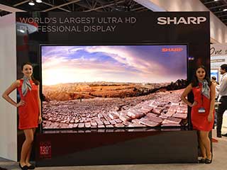 Tela de LCD 120” 4K2K Ultra HD de Sharp