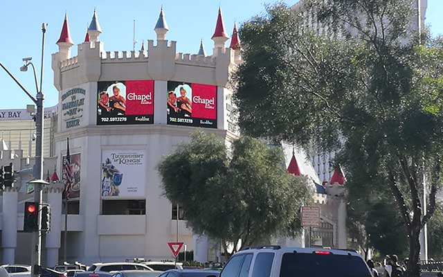 Telões de LED de casino Excalibur em Las Vegas