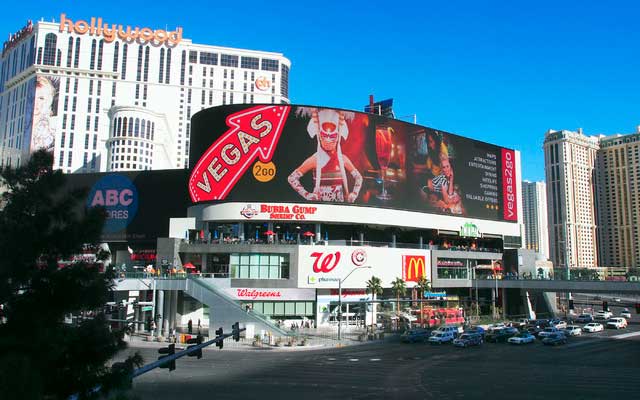 Telão de LED de Harmon Corner em Las Vegas