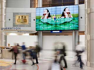 Videowall de Samsung no aeroporto de McCarran