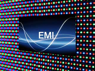 Interferência eletromagnética do painel de LED