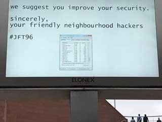 Liverpool shopping mall hacked LED screen