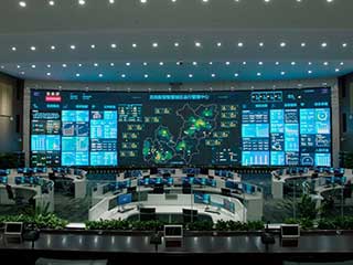 LED Videowand der Shenzhen Smart City Zentrum