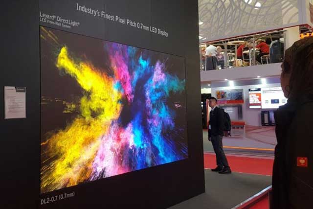 Leyard LED screen with pixel pitch 0.7 mm at ISE 2018