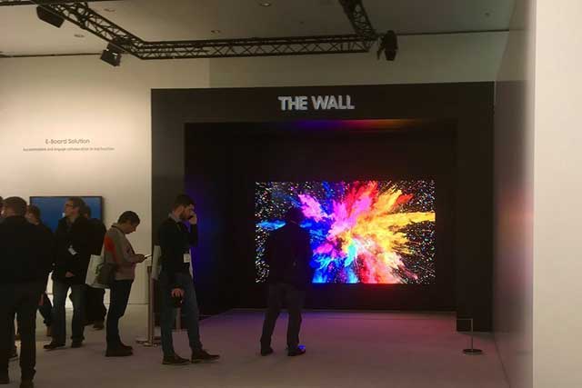 Samsung “The Wall” LED screen at ISE 2018