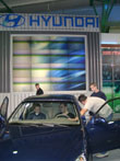 Écran de projection arrière à Hyundai stand