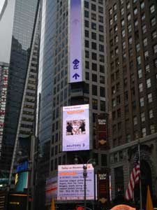 Screen in the Times Square in New York 