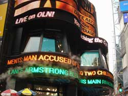 Screen in the Times Square in New York 