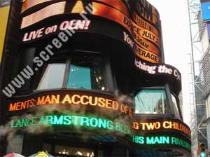 LED screens in the Times Square in New York