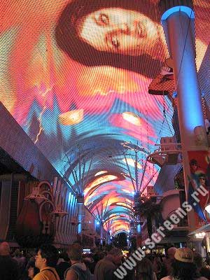 Fremont street in Las Vegas from the inside