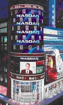 Media facade on the NASDAQ Marketsite