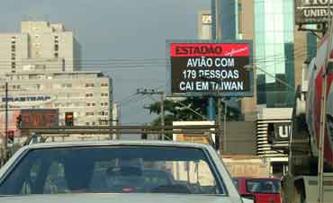 Informational video displays in San-Paolo (Brasil)