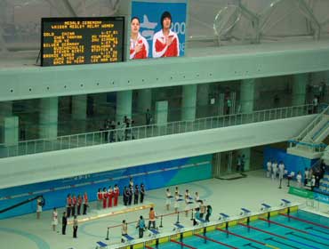 LED screen at "Water Cube"