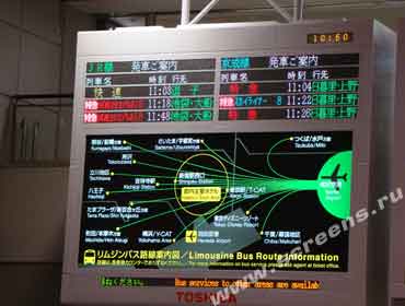 Informational display for air passengers: useful and imaginative