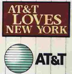 Large electronic AT&T screen