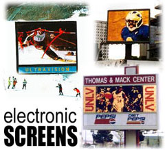 Large electronic screens for sport events & shows
